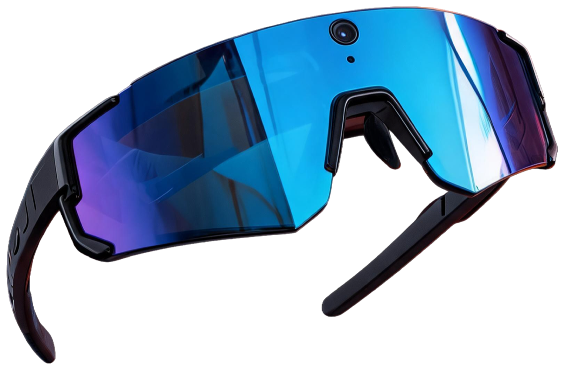 Seeit Explorer Edition glasses, three-quarter floating view