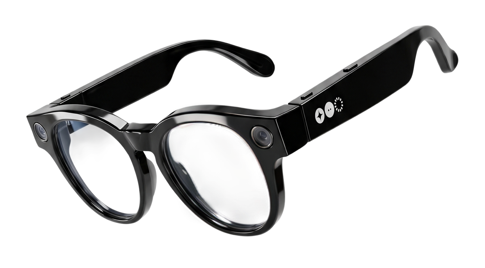 Founders Edition glasses, rear three-quarter view